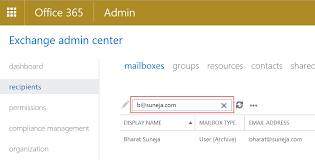 email address in microsoft exchange