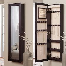 Mirror Jewelry Armoire Wall Mounted