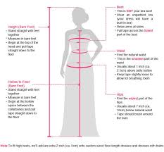 Size Chart For Bridesmaid Dresses And Wedding Dresses