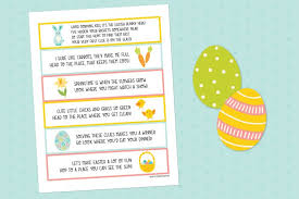 Easter egg hunts are a great way to bring your community together for a springtime gathering. Easter Scavenger Hunt Free Printable Clues Hey Let S Make Stuff