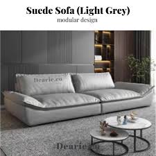 brand new suede fabric sofa modern home