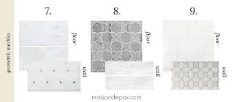 marble tile combinations for bathrooms