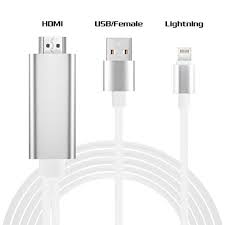 Lightning To Hdmi Adapter Cable Bambud 6 5ft Iphone To Hdmi Connector 1080p Hdtv Cable Lightning