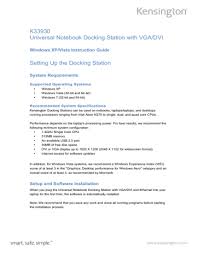 kensington k33930 laptop docking