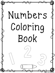Printable Number Coloring Book Worksheets Numbers Preschool