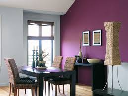 pink feature wall with contrasting blue