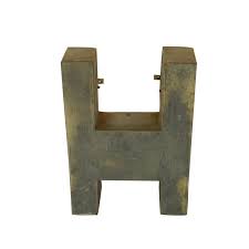 Wall Decor Capital Letter H Made In Tin