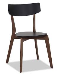 claire walnut dining chair black