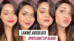 absolute spotlight lip gloss swatches