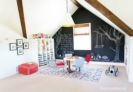 Playroom With A Chalkboard Wall