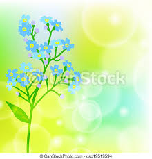 By kelly may 21, 2021, 9:16 am. Card With Forget Me Not Flower On Sun Light Vector Floral Spring Background With Drawings Of A Single Small Blue Flower Canstock