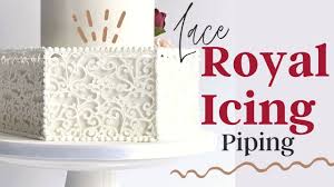 lace piping cake tutorial edible