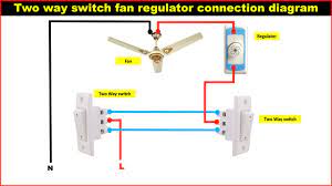 How do I wire a ceiling fan with a 2-way switch? Two way switch fan  regulator connection diagram | - YouTube