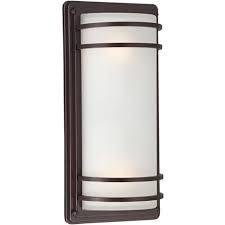 Your modern light fixtures should be equal parts functional and fashionable. John Timberland Modern Outdoor Wall Sconce Fixture Rubbed Bronze 16 Opal Etched Glass For Exterior House Porch Patio Target