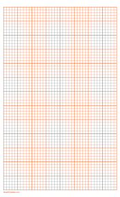 Printable 5 Squares Per Inch Orange Graph Paper For Legal Paper