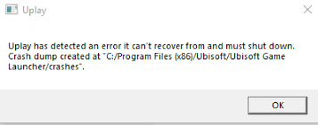 Make sure the folder names in the uplay_downloading and the installation directory are the same for each and every game. Uplay Has Detected An Error It Can T Recover From And Must Shutdown Uplay