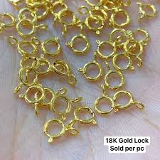 goldandjewel 18k gold lock for necklace