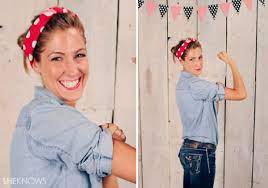 a rosie the riveter costume diy that ll