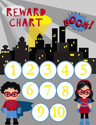Magnetic Reward Charts Superhero Reward Chart Family