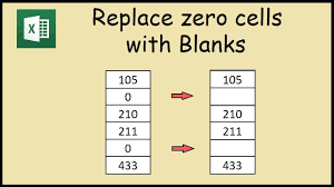 how to replace 0 with blank cells excel
