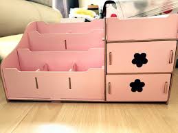 wooden cosmetic organizer diy baby pink