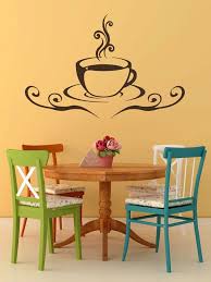 Coffee Cup With Decoration Wall Decal