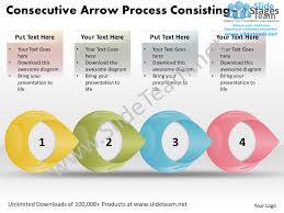 Consecutive Arrow Process Consisting 4 Stages Score Business