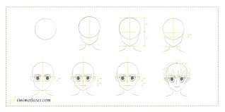 how to draw an anime boy head