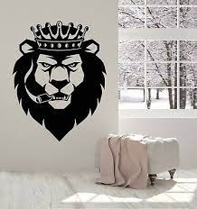 Vinyl Wall Decal Lion King Crown Wild