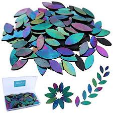 Iridescent Glass Petal Mosaic Tiles