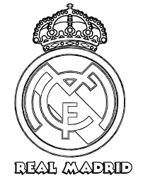 real madrid logo coloring page