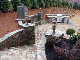 Fireplace Grill In Retaining Wall