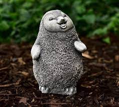 Smiling Penguin Statue Cement Baby