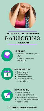 how to stop yourself panicking in exams