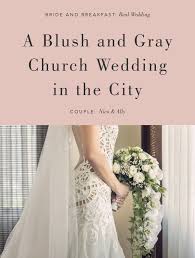 a blush and gray city wedding