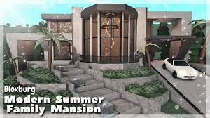 bloxburg modern summer family mansion