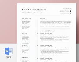 A one page resume helps you present your skills and work history concisely so the hiring manager can see at a glance how well suited you are to the position. Modern Clean One Page Resume Template Cv Template Cover Letter References For Ms Word Instant Digital Download Karen One Page Resume Template One Page Resume Resume Template