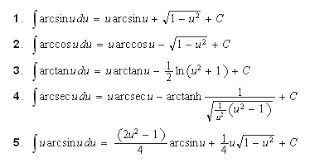 containing inverse trigonometric functions