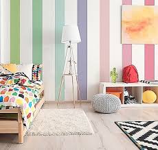 Colorful Wall Stripes Rainbow Wall