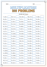 17 hard multiplication worksheets 100
