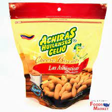 Por eso hablo de las achiras, que son de harina; Col502g9 Achiras Huilenses Cheese Biscuits 300g Celio Snacks Dulces