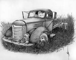 Why start with pencil sketches? Pin By John Phelps On My Art Work Car Drawings Pencil Drawings Old Trucks