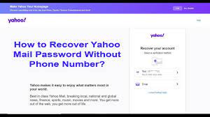 how to recover yahoo mail pword
