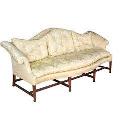 Mahogany Hepplewhite Camelback Sofa