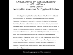 It was with great pleasure that i roamed the metropolitan museum of art. Formal Analysis Pp