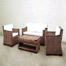 brown rattan outdoor sofa set