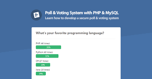 poll and voting system with php and mysql