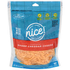 nice shredded sharp cheese cheddar