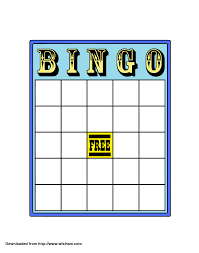 Plain Bingo Card Jasonkellyphoto Co