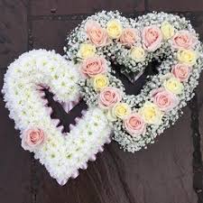 Send the perfect reflection of your love, sympathy. Double Open Heart Pink White Rose Gyp Funeral Flowers March